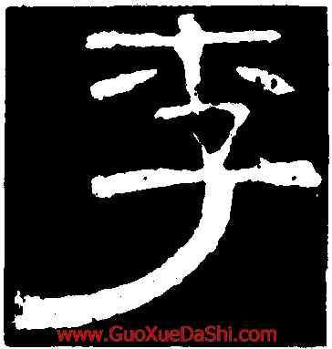 李,曹全碑,書法字典